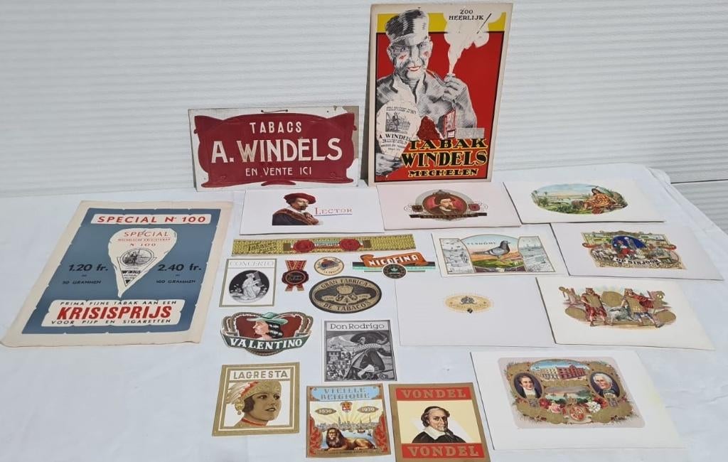 Windels Mechelen, tabak , sigaren, publiciteit, Ophalen of Verzenden, Gebruikt, Overige typen