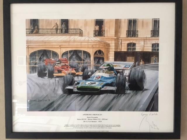 Epreuve Artiste H Pescarolo 'Podium à Monaco' 1970, Ophalen
