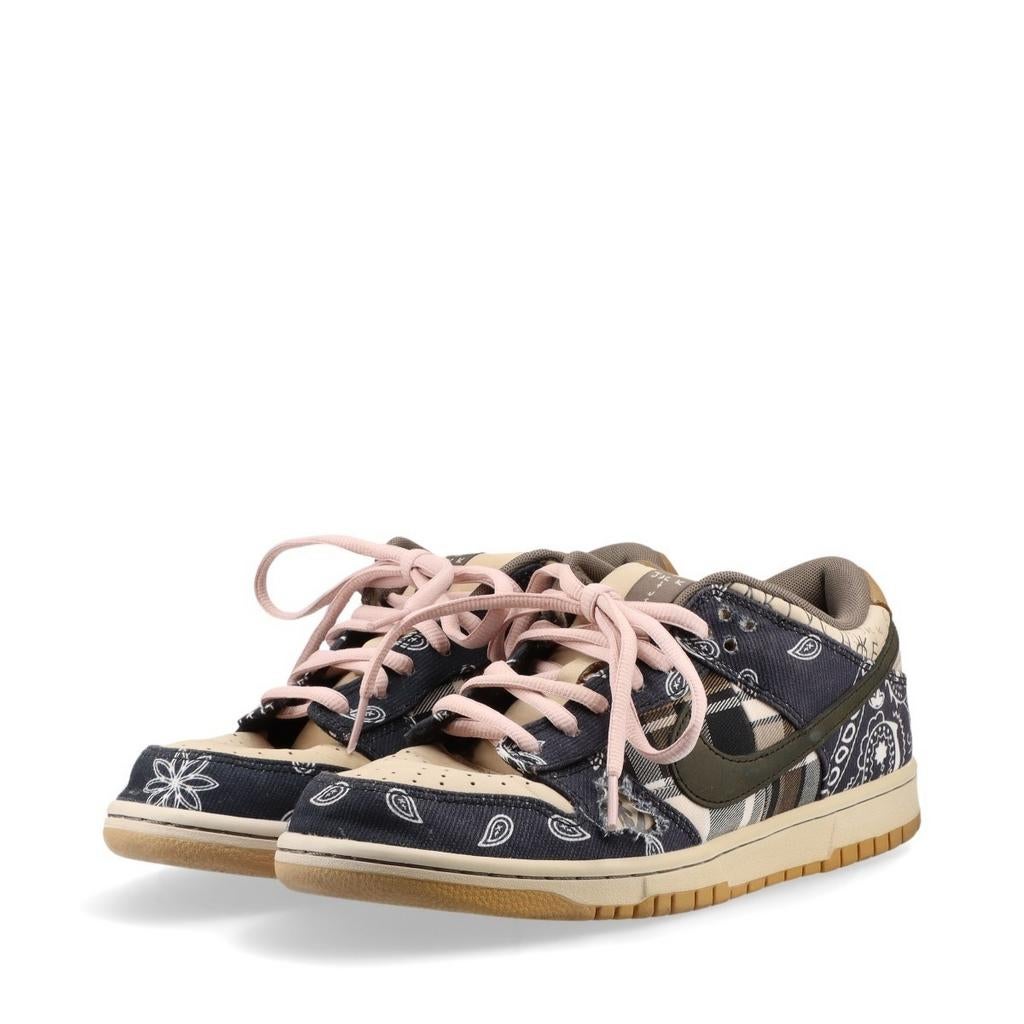 Nike x Travis Scott SB Dunk Low 42, Kleding | Heren, Schoenen, Gedragen, Sneakers, Blauw, Verzenden