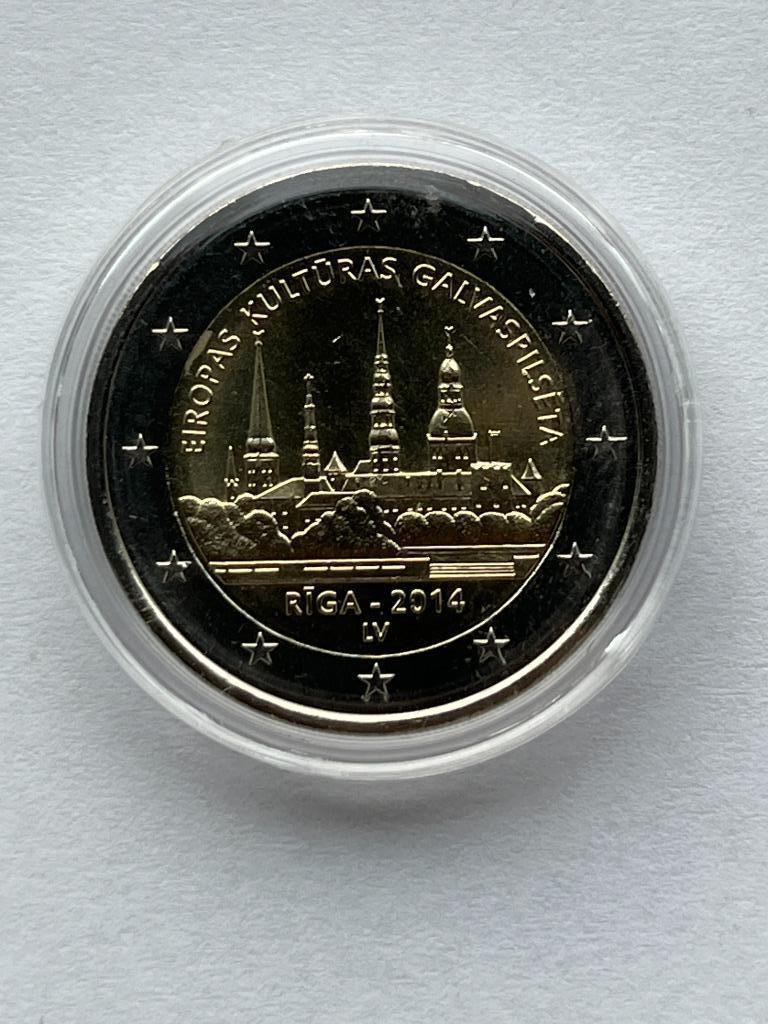 Litouwen 2 euro muntstuk 2014 - Riga Culturele Hoofdstad, Postzegels en Munten, Ophalen of Verzenden, 2 euro, Losse munt