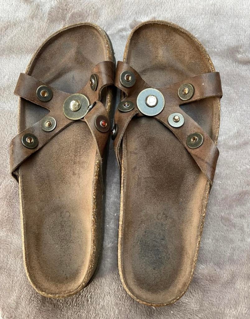 Aansteker/ muiltje - bruin -merk Anvers - maat 37, Bruin, Gedragen, Sandalen of Muiltjes, Ophalen of Verzenden