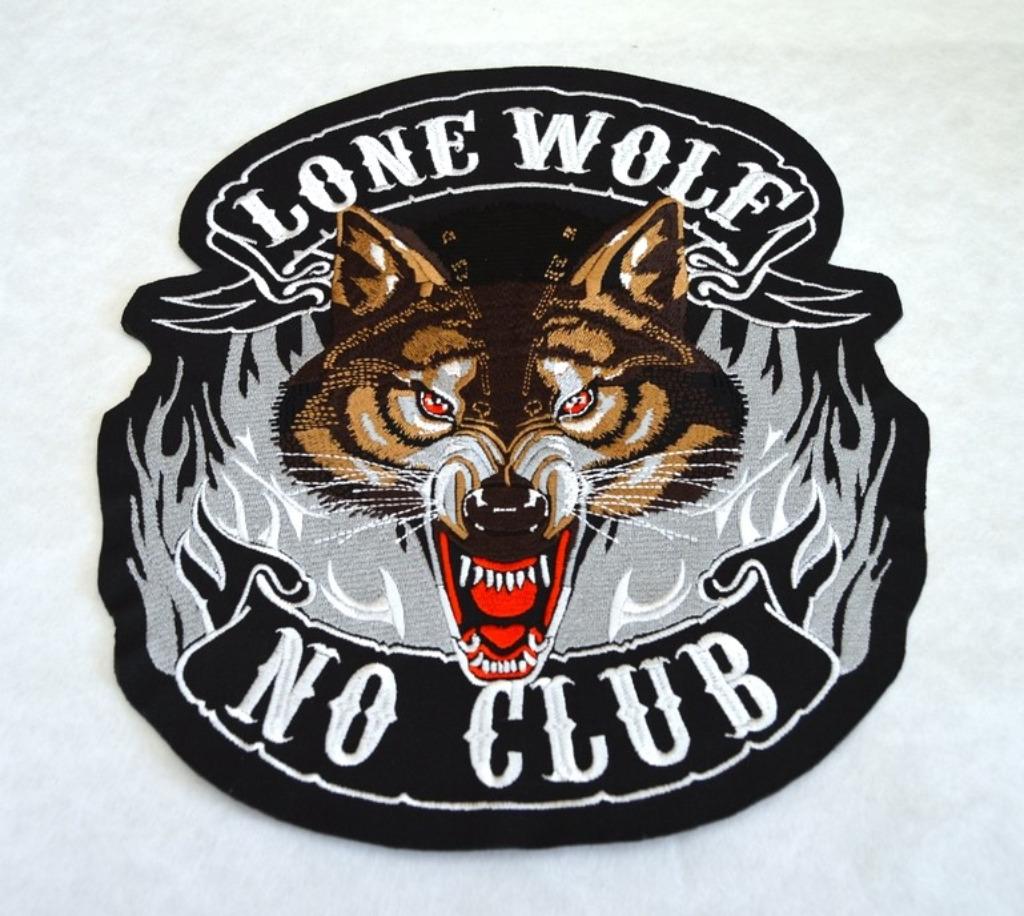 patch , écusson , biker , lone wolf , broder, Verzenden, Nieuw, Overige typen
