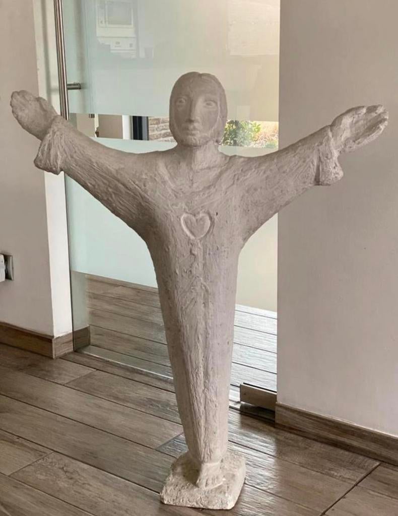 Groot Christus beeld gips 94 cm, Ophalen