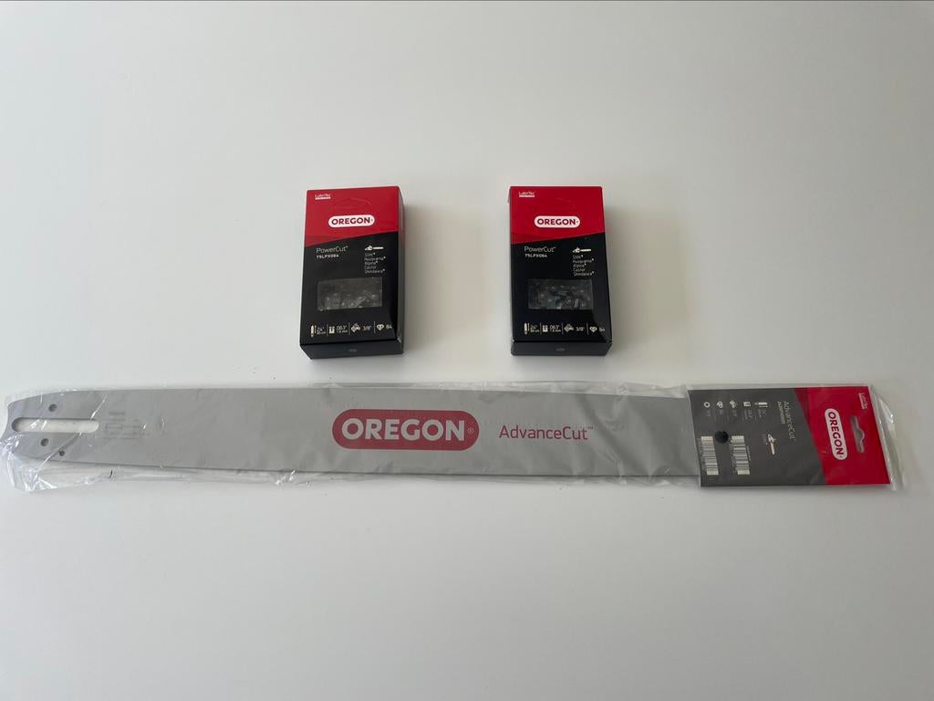 Oregon zaagblad 63cm + 2 Oregon kettingen nieuw!!, Ophalen of Verzenden, Nieuw