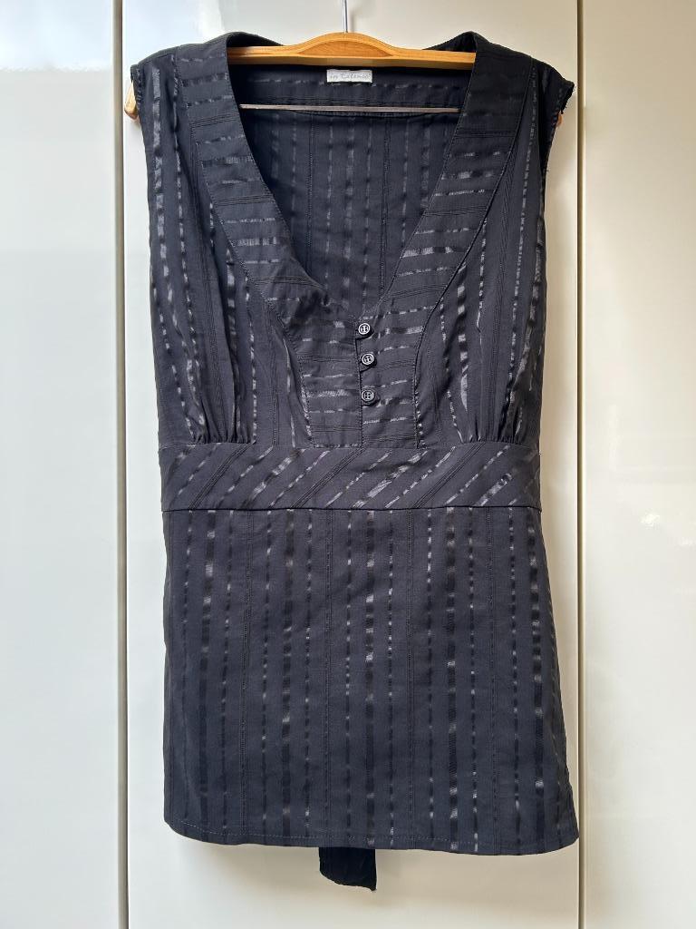 In Extenso tanktop met zwarte stropdas - Maat 48, Kleding | Dames, Zwart, Maat 46/48 (XL) of groter, Ophalen of Verzenden, Zo goed als nieuw