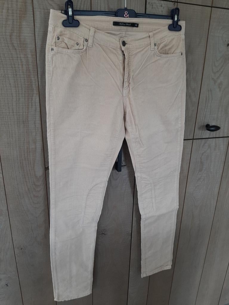 Ribfluweel broek TALKING FRENCH, Talking French, Beige, Maat 42/44 (L), Ophalen of Verzenden