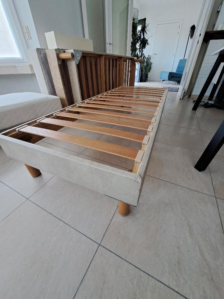 1 single 1  persoons bed met lattenbodem 80 x 200  35 €, Ophalen, Gebruikt, Eenpersoons, 80 cm