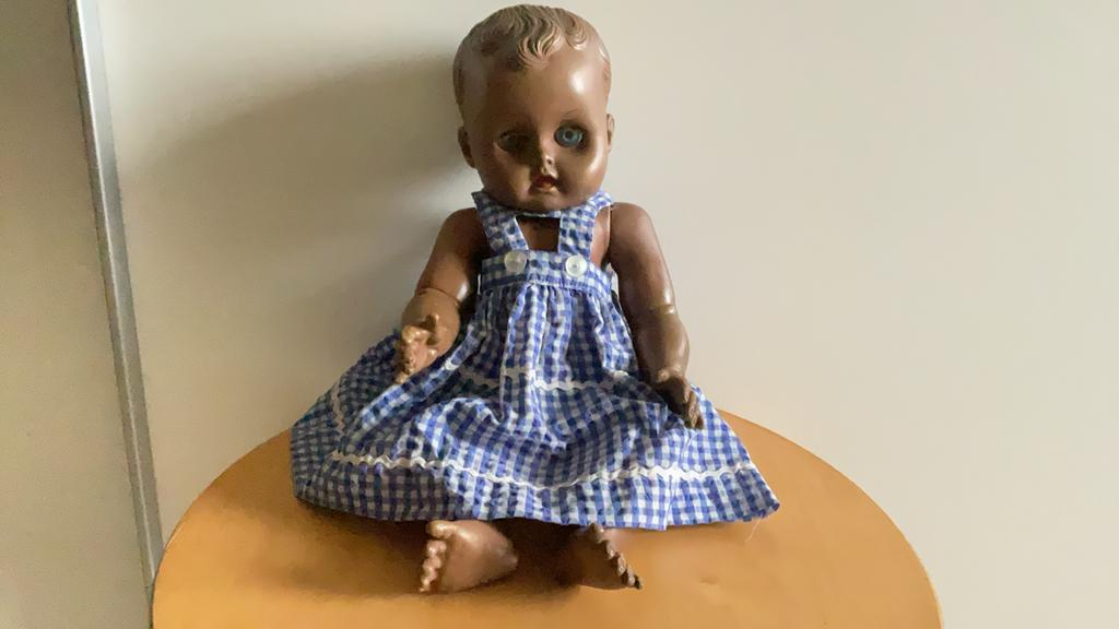 Schattig popje in goede staat. Vintage, Verzamelen, Poppen, Ophalen of Verzenden, Gebruikt