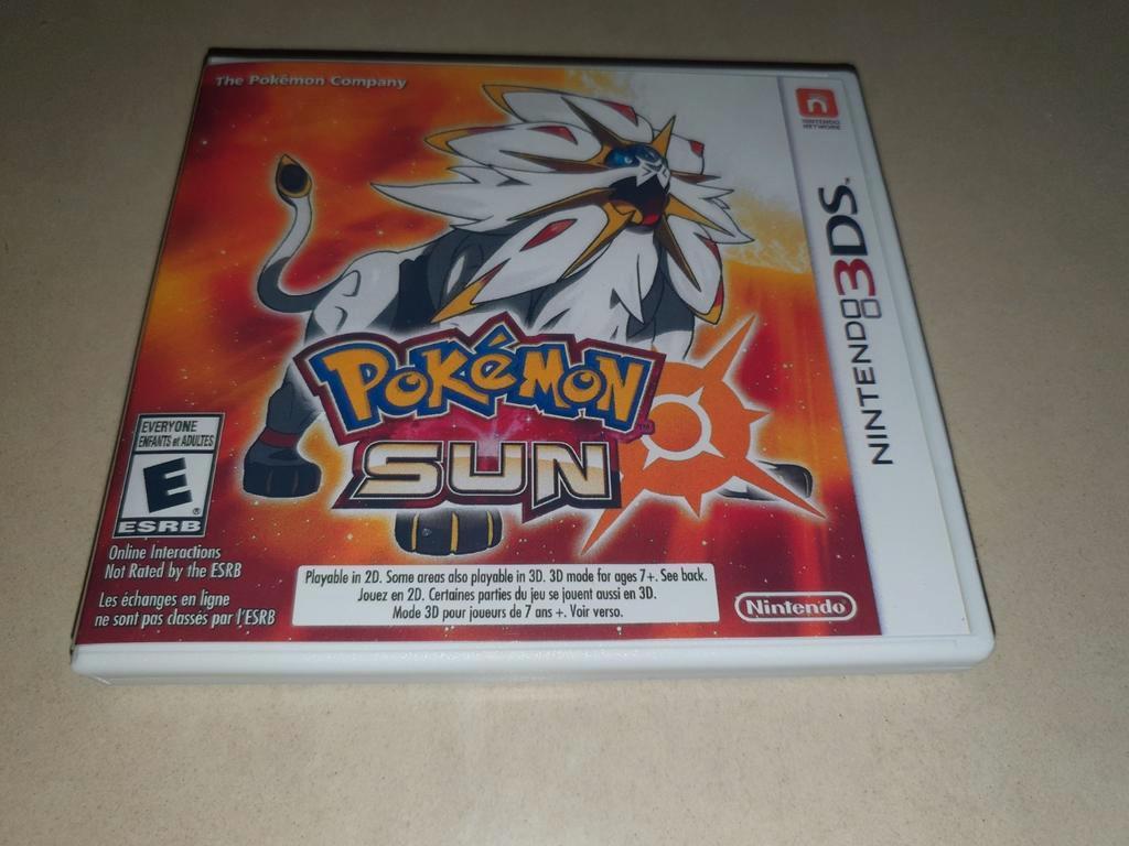 Pokemon Sun 3DS Game Case, Verzenden, Zo goed als nieuw