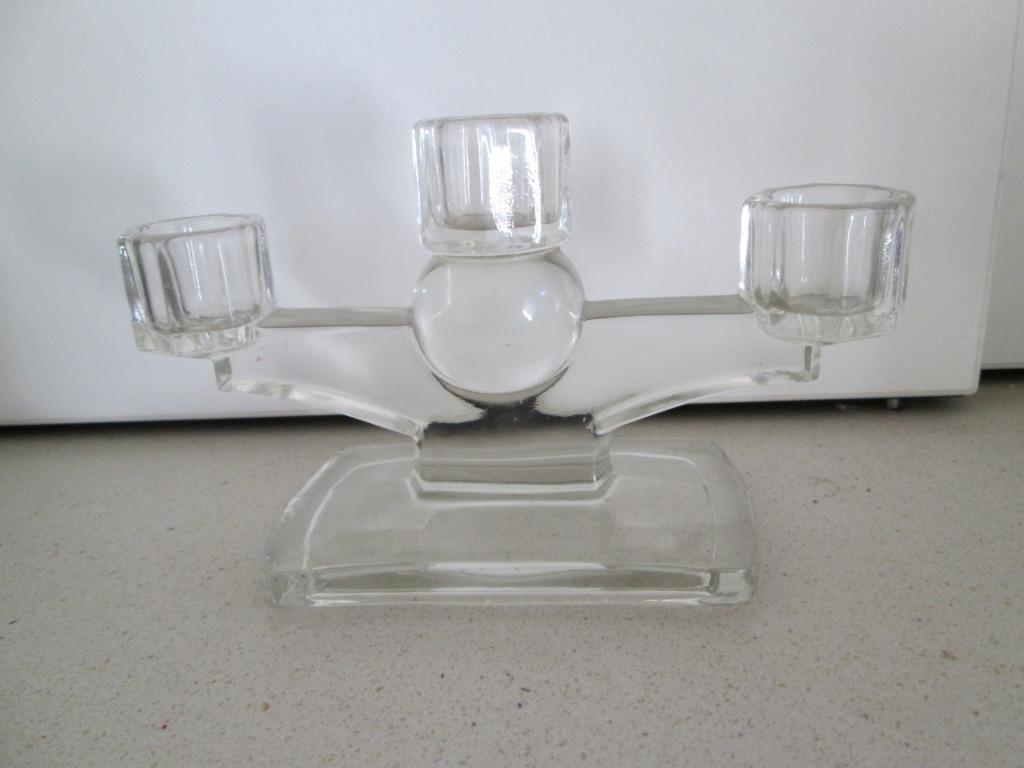 Mooie  Art Deco kandelaar jaren 1930 voor 3 kaarsen, Enlèvement ou Envoi