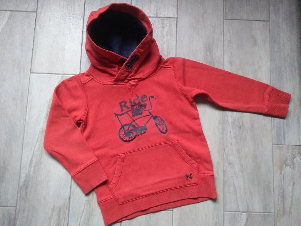 ★ M116 - Trui met kap ketnet van JBC 'Ride my bike', Kinderen en Baby's, Kinderkleding | Maat 116, Gebruikt, Trui of Vest, Ophalen of Verzenden