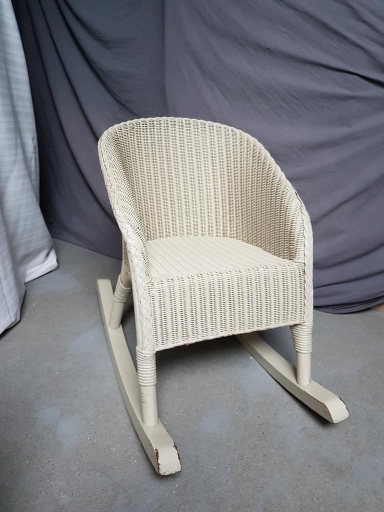 Lloyd Loom vintage kinderschommelstoeltje, Ophalen