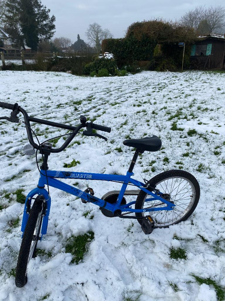 Vélo BMX enfant / ado QUARTBR bleu, Fietsen en Brommers, Ophalen, Gebruikt