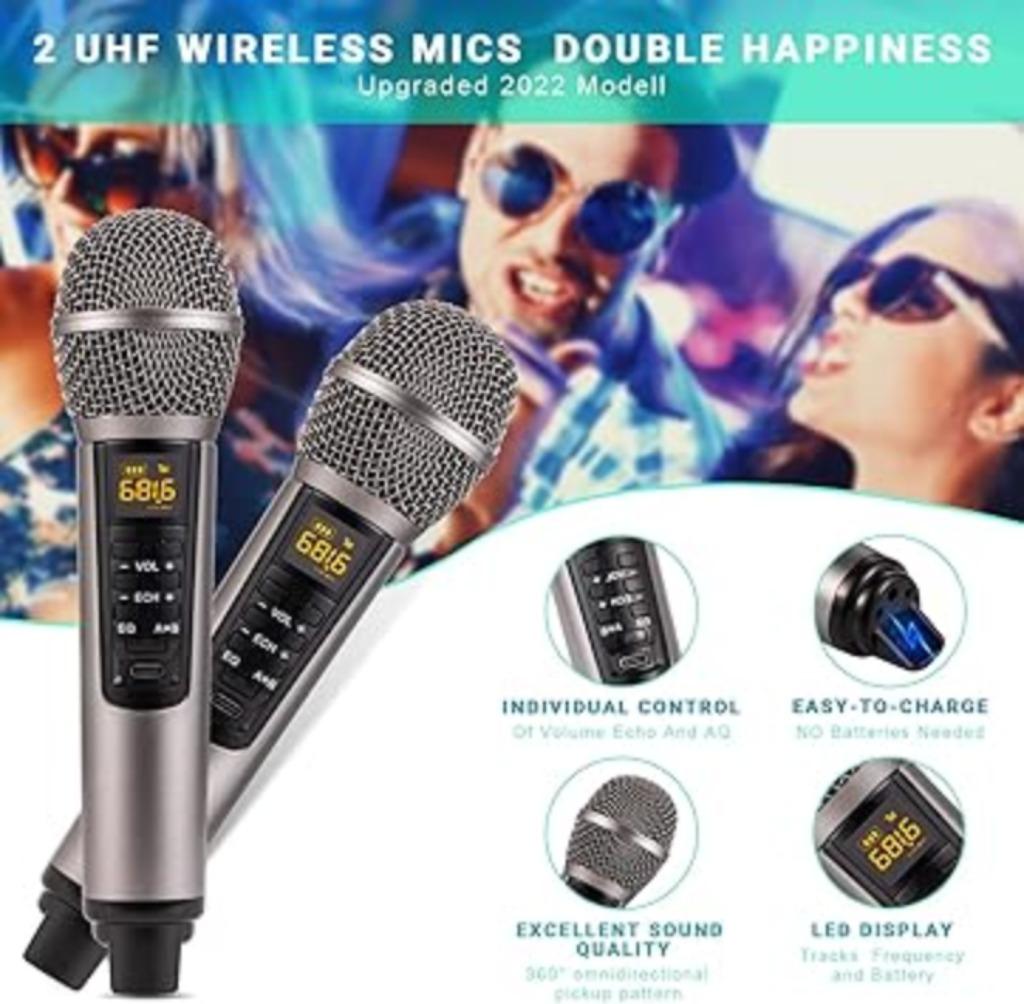 Karaoke machine met 2 microfoons SNELLE GRATIS LEVERING, DLARA, -, Verzenden, -