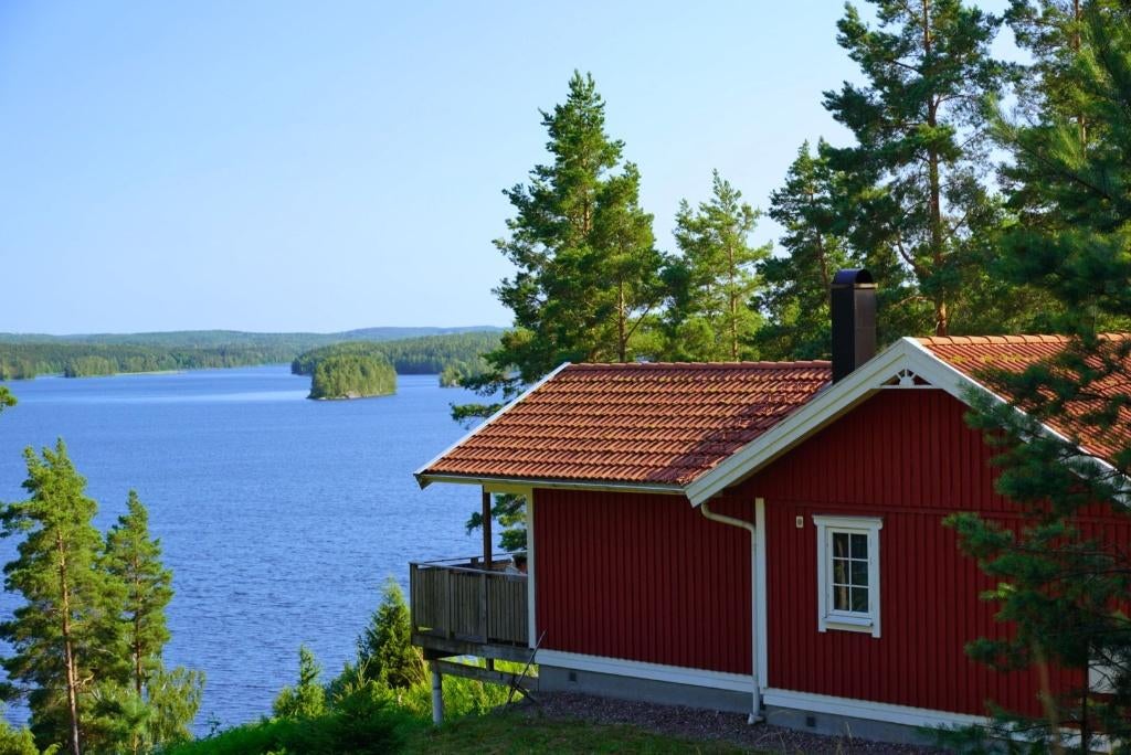 Vakantiehuis huren in Värmland, Zweden, uitzicht over meer, Vakantie, Landelijk, In bos, Chalet, Bungalow of Caravan, Open haard
