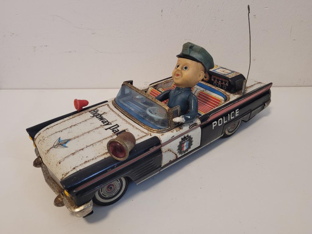 ancien jouet métal Lincoln police Asahi toys, Antiquités & Art, Enlèvement ou Envoi