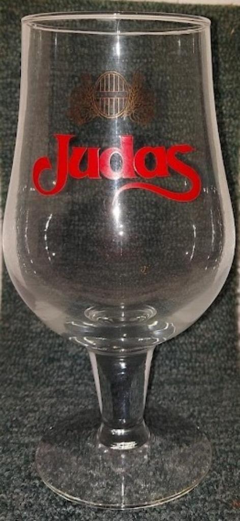 Prachtige originele hoge JUDAS bierglazen, Verzamelen, Biermerken, Ophalen, Zo goed als nieuw, Glas of Glazen, Overige merken