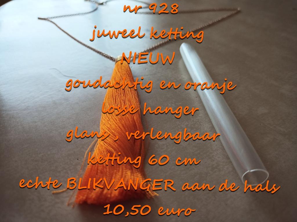 928. Bijou : collier, NEUF, @DERNIÈRE PIÈCE@, expédition, Neuf, Autres matériaux, Avec pendentif, Orange