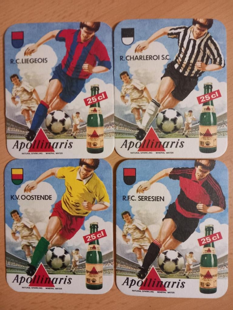 Sous-bocks Apollinaire, football (275), Collections, Marques de bière, Enlèvement ou Envoi, Comme neuf