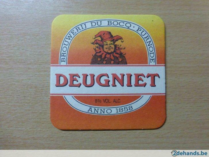 1 bierviltje deugniet  brasserie du bocq  purnode, Ophalen of Verzenden, Gebruikt