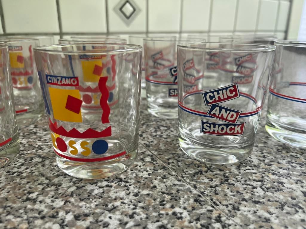 CINZANO : lot de verres vintages / anciens, Enlèvement ou Envoi, Comme neuf