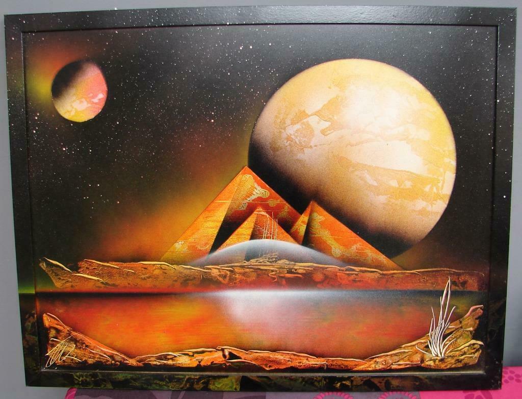 Peinture originale sur cadre faite main à la bombe., Ophalen of Verzenden, Zo goed als nieuw, Overige typen