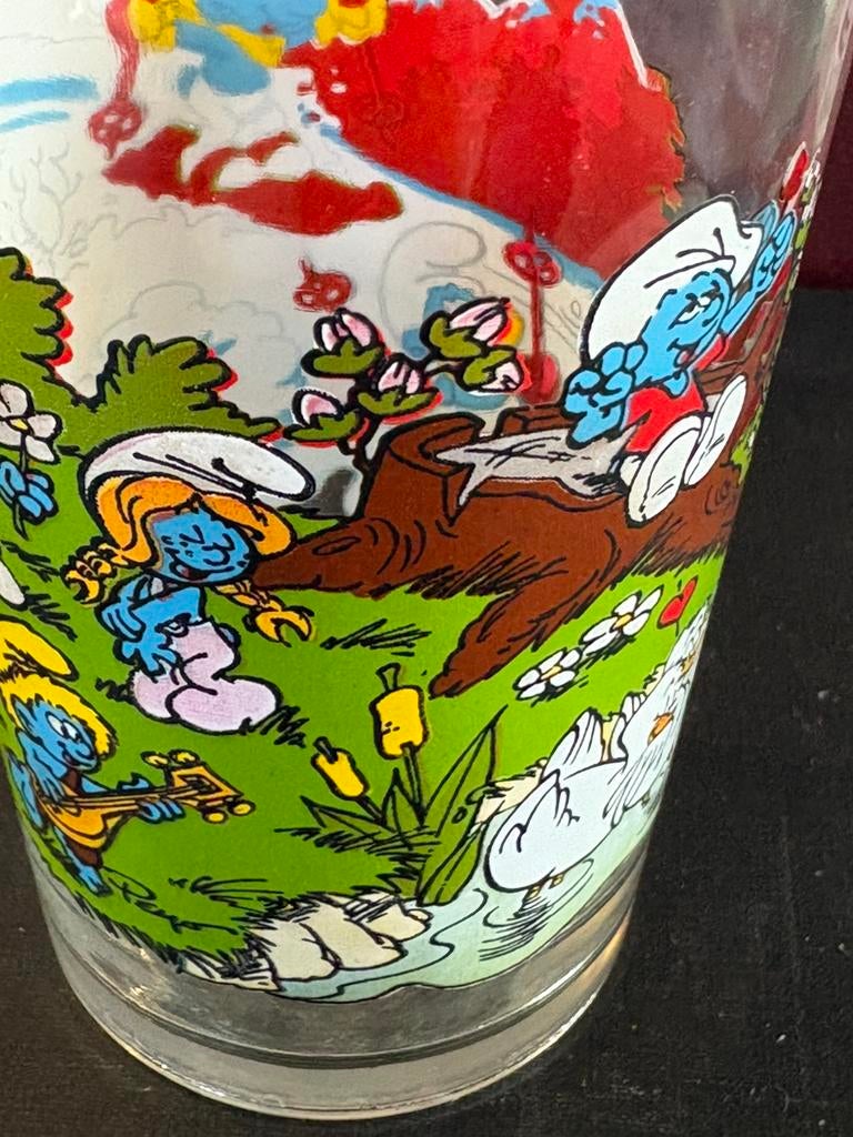Smurfen glas Benedictin, Antiek en Kunst, Ophalen of Verzenden