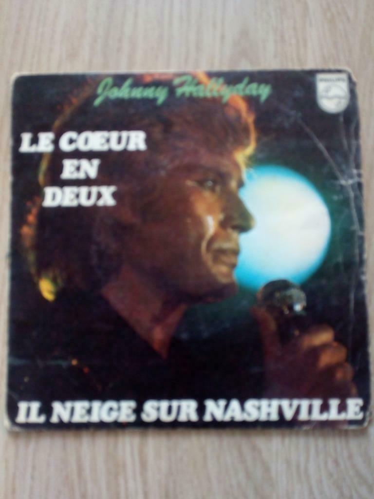 45t Johnny hallyday le coeur en deux, Enlèvement, Rock et Metal, Single