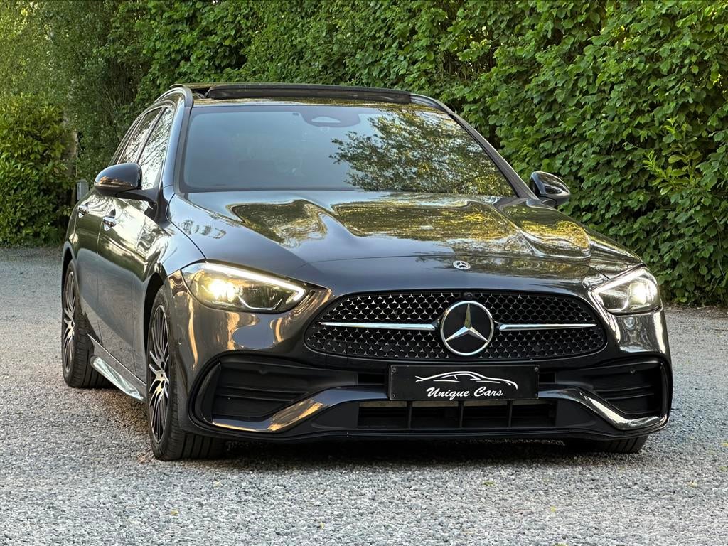 Mercedes C200 CDI AMG Pack Night Full Pano Sfeer New 2022, Auto's, Mercedes-Benz, Automaat, Zwart, 120 kW, Bedrijf