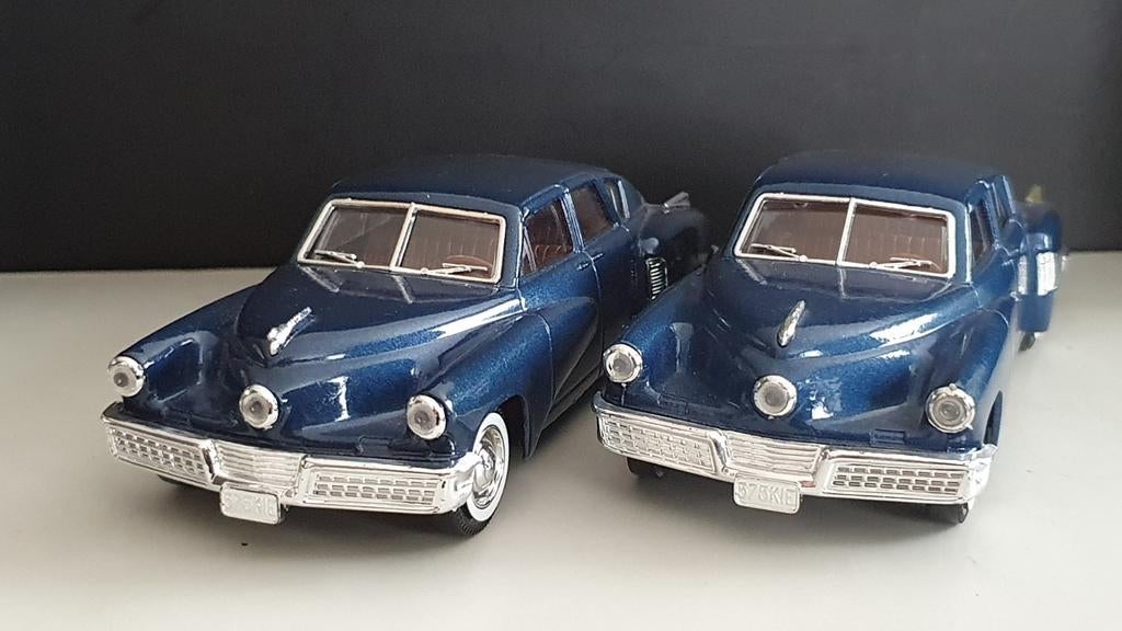 1/43 Tucker Torpedo 1948 blauw, Ophalen of Verzenden, Zo goed als nieuw, Solido