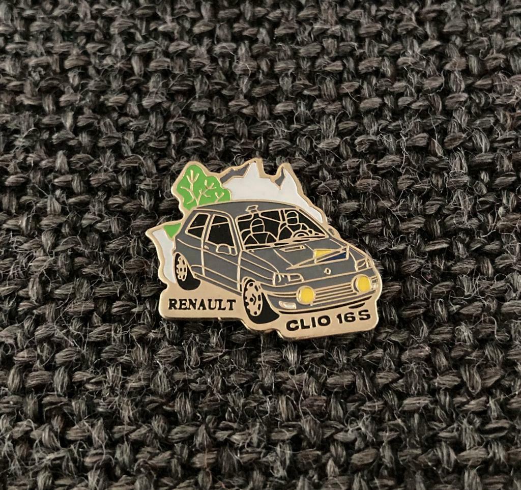PIN - RENAULT CLIO 16S, Envoi, Utilisé, Transport, Insigne ou Pin's