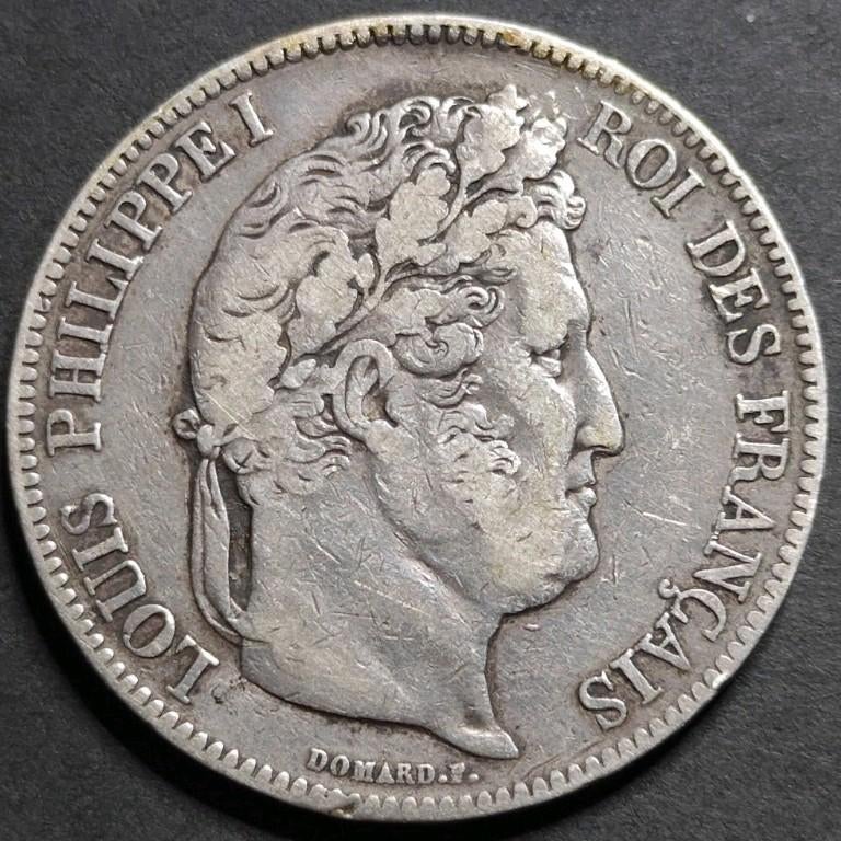 5 Francs  1833, Ophalen of Verzenden, Frankrijk, Losse munt, Zilver