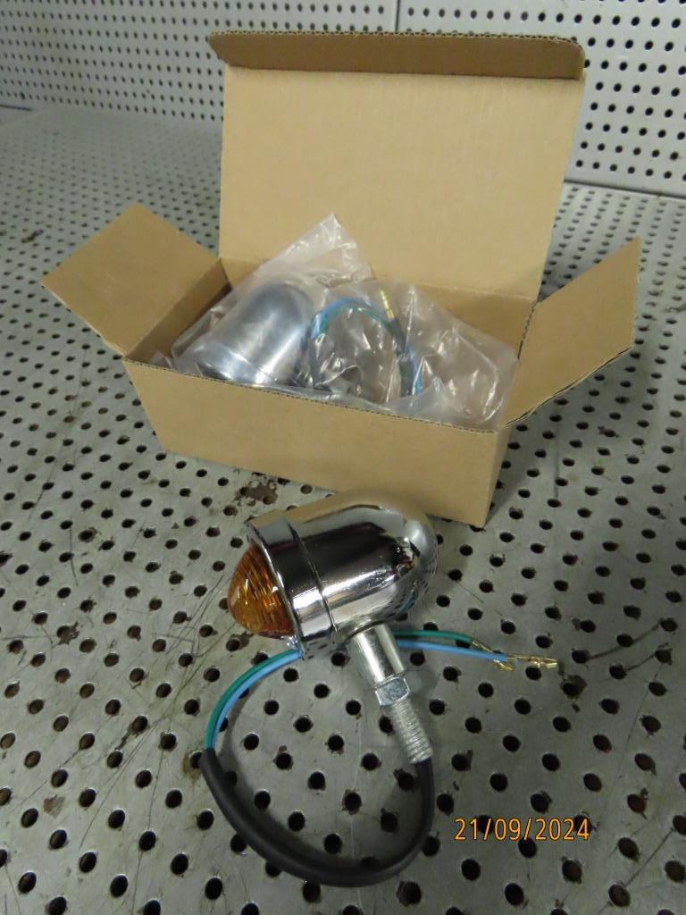 Knipperlichten Chrome Amber bullet lights nieuw universeel, Enlèvement ou Envoi