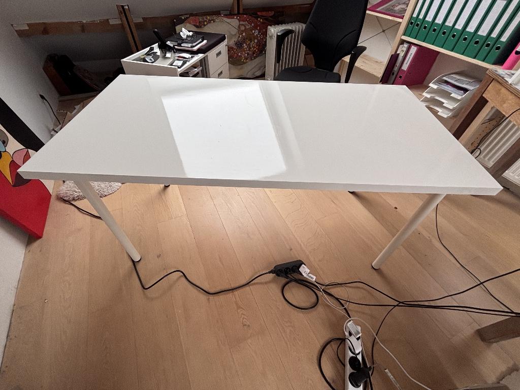 bureau blanc 150x75x73,5, Enlèvement, Comme neuf