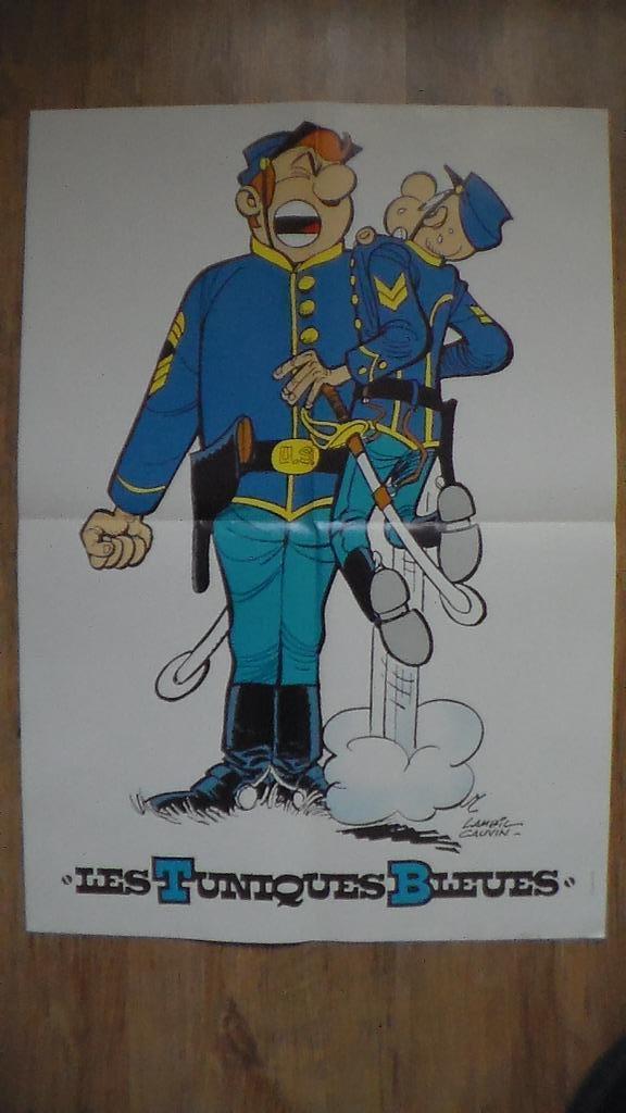 poster Les Tuniques bleues, Collections, Enlèvement ou Envoi, Autres personnages, Comme neuf, Image, Affiche ou Autocollant