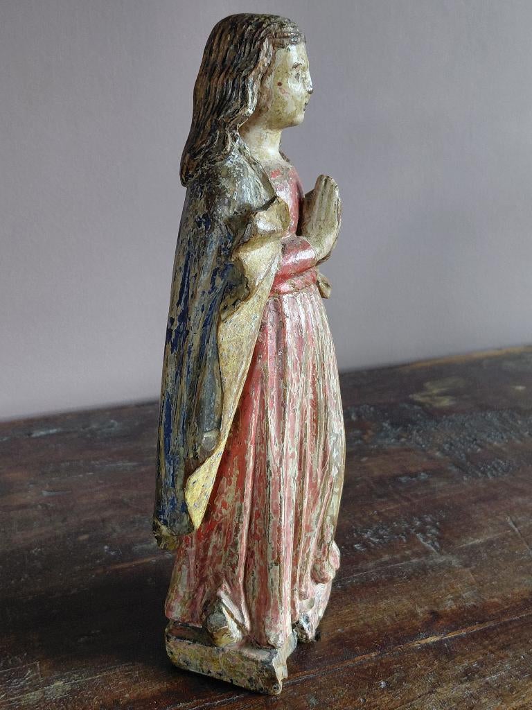 Polychroom Maagd Maria 18e eeuw, Ophalen of Verzenden, Gebruikt, Beeld(je), Christendom | Katholiek