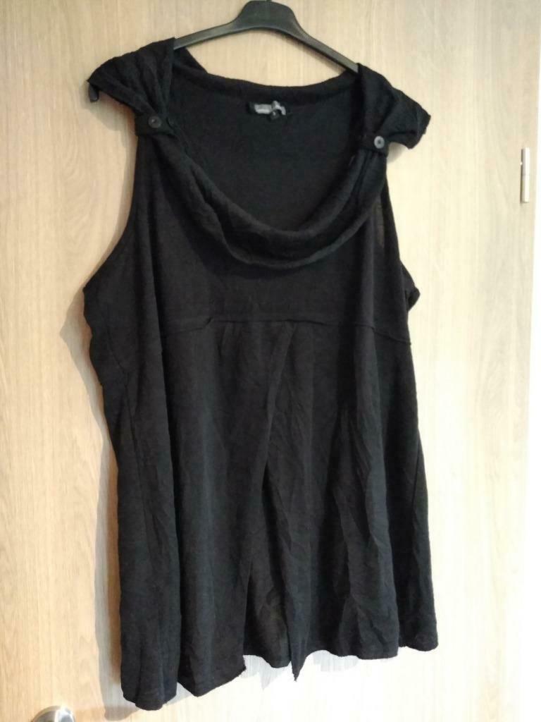 Tunique noire Mellem taille 3 (46-48) en très bon état, Enlèvement ou Envoi, Chemisier ou Tunique, Porté, Mellem