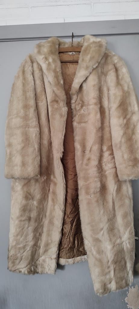 Zachte vintage bontjas pelsmantel pels bont winterjas, Ophalen of Verzenden, Gedragen
