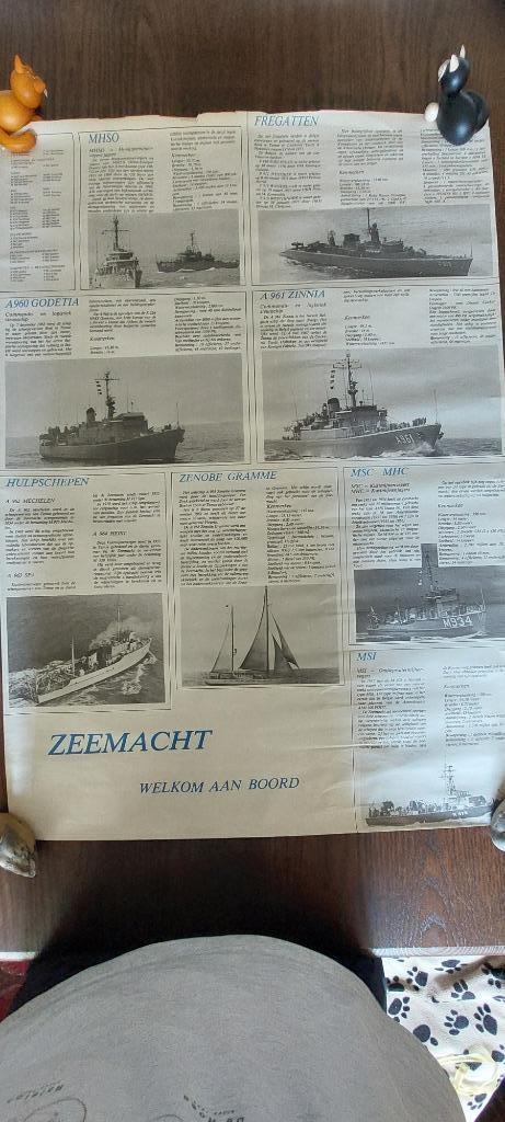 Affiche de la marine belge des années 1970., Envoi, Marine, Photo ou Poster