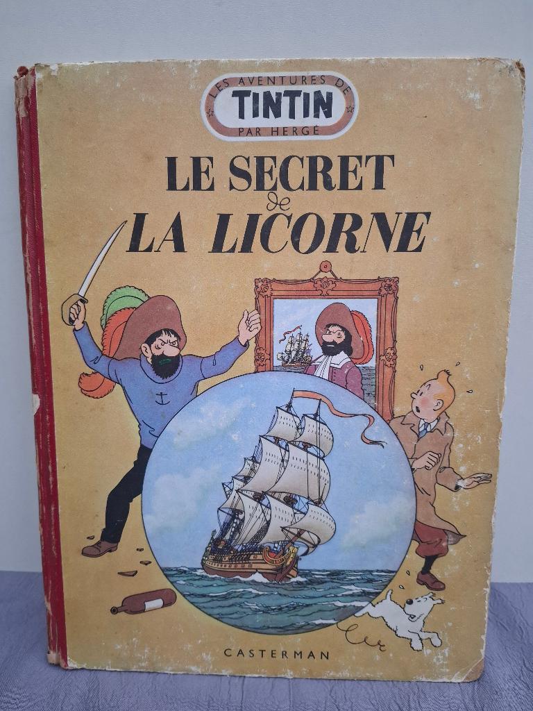 TINTIN LE SECRET DE LA LICORNE DR 1952 B6 HERGE CASTERMAN, Enlèvement ou Envoi