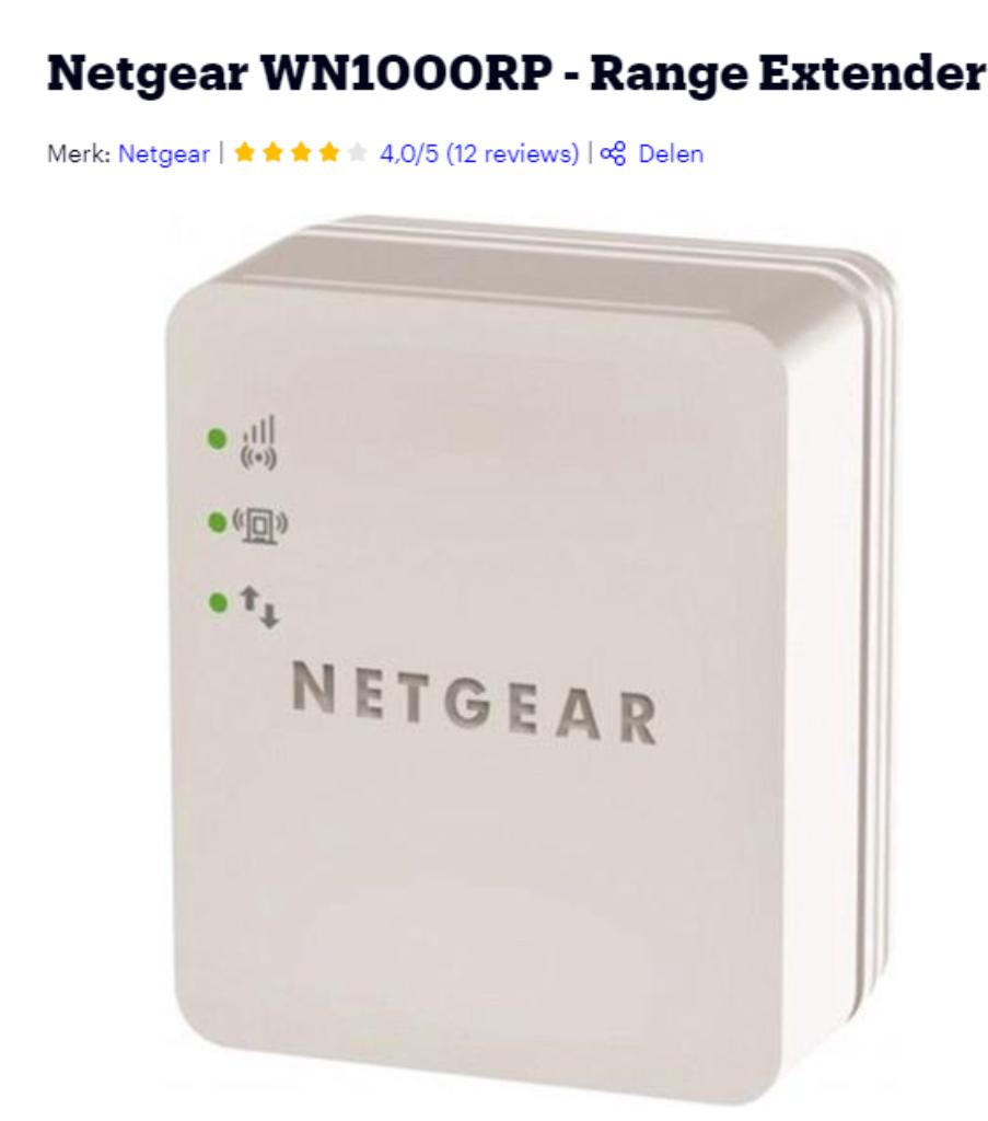 Netgear wifi range extender, overal internet, Ophalen, Zo goed als nieuw, NETGEAR