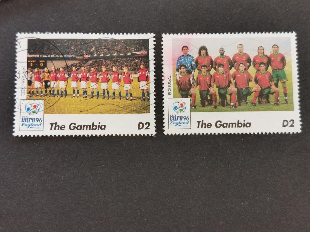 Gambie 1996 - football - Euro 96 en Angleterre, Enlèvement ou Envoi, Autres pays, Affranchi