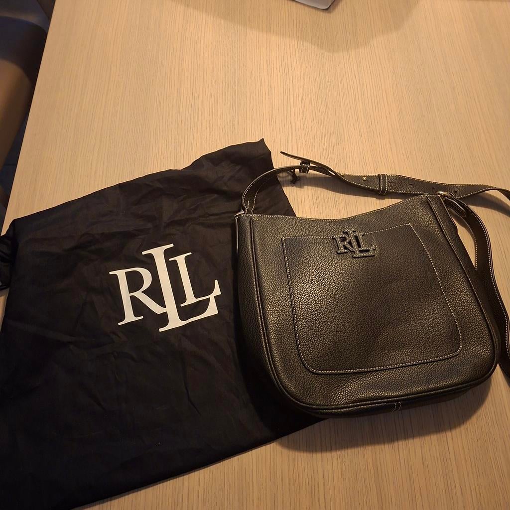 Sac à main Ralph Lauren, Enlèvement, Comme neuf, Noir, Cuir