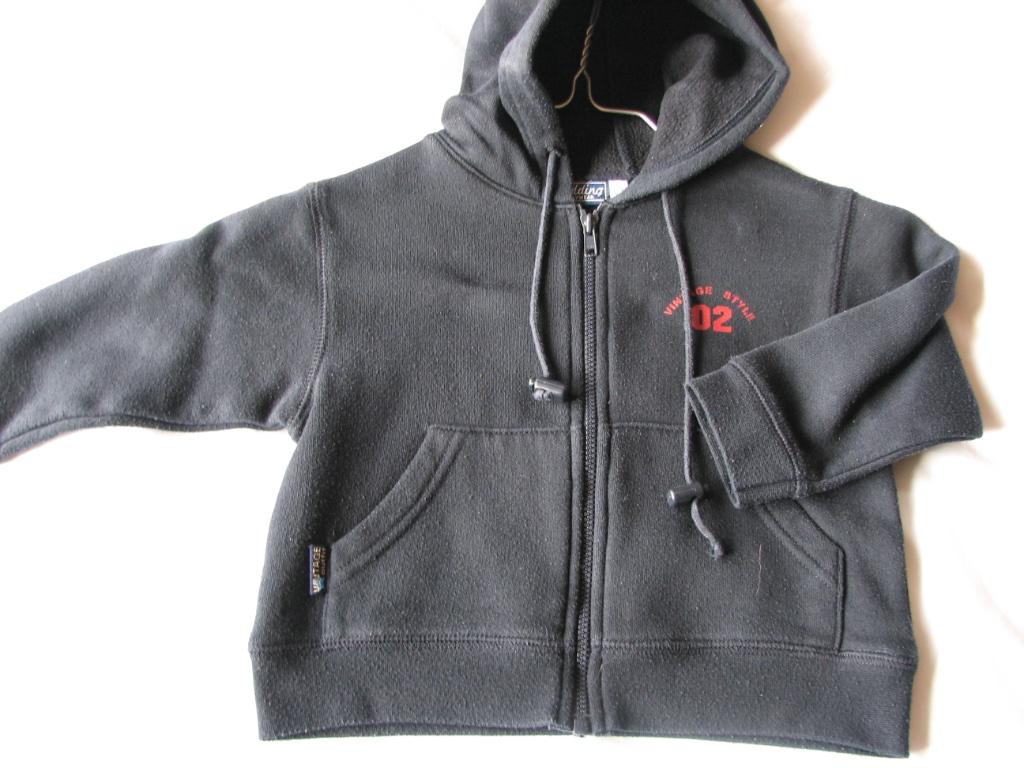 Donkerblauw jongens sweater met kap voor baby, 1jaar, 80, Ophalen of Verzenden, Gebruikt, Jongetje, Shirtje of Longsleeve