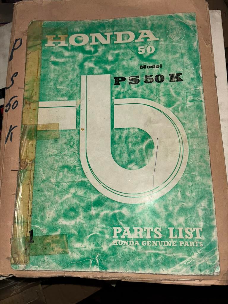 Liste des pièces d'origine Honda PS50 1972, Enlèvement ou Envoi, Utilisé