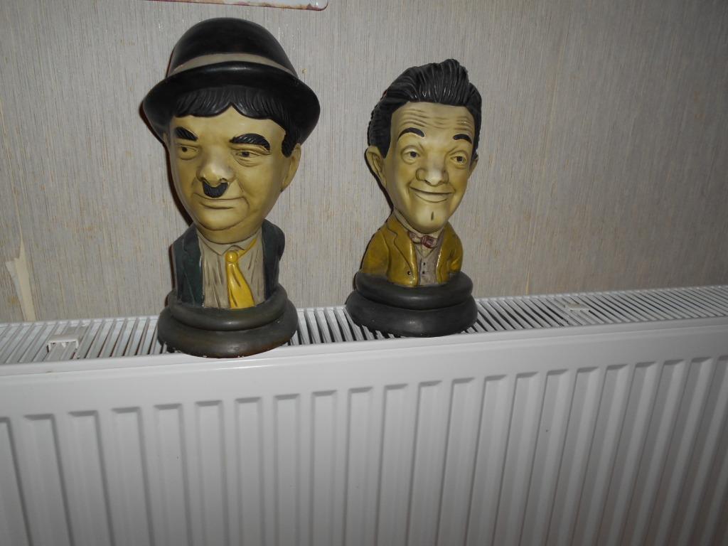 laurel et hardy : bustes/statuettes en porcelaine, Enlèvement, Comme neuf, Humain