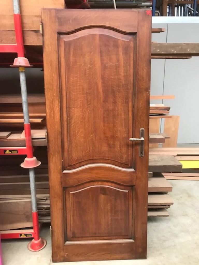 Binnendeur massief eiken, Doe-het-zelf en Bouw, Ophalen, Minder dan 80 cm, Binnendeur, Zo goed als nieuw