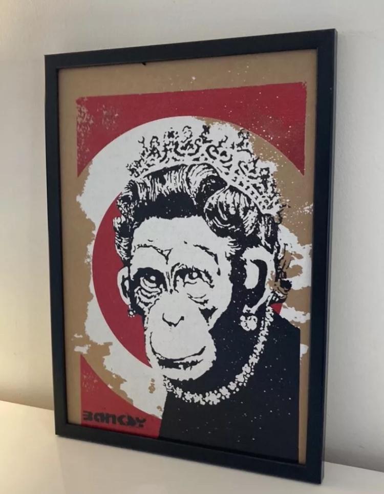BANKSY : œuvre encadrée limitée à 50 exemplaires, Enlèvement ou Envoi