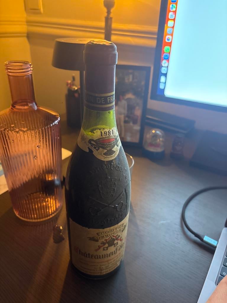 Chateau-Neuf-du-Pape 1981, Verzamelen, Wijnen, Ophalen, Zo goed als nieuw