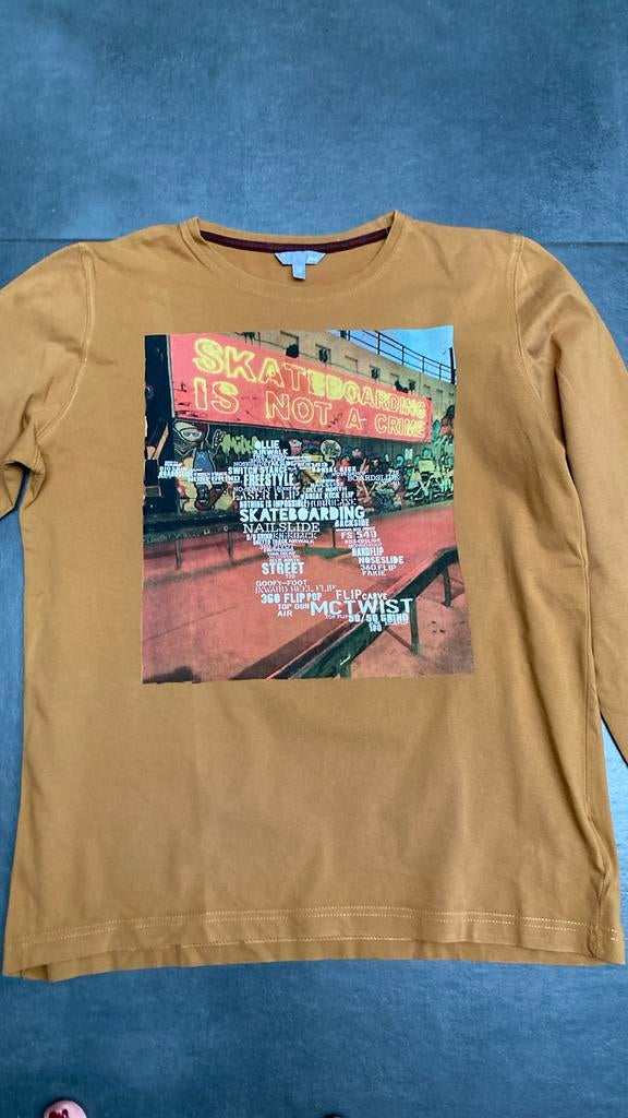 202: Longsleeve congnackleur thema: skates mt 170/176, JBC, Ophalen of Verzenden, Zo goed als nieuw, Shirt of Longsleeve